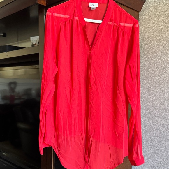 Worthington Tops - Worthington Bright Red Women's Blouse